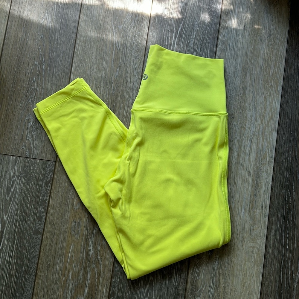 neon yellow lululemon align leggings